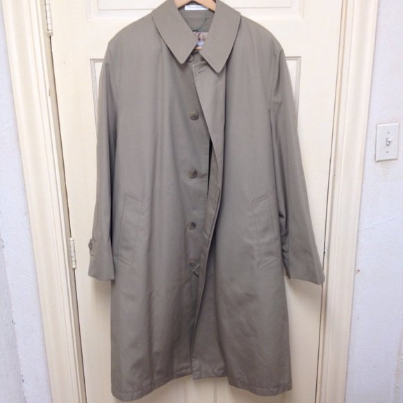 Westchester Classics Vintage 80's Trench Coat Khaki  Mens SZ 44 Long - Picture 2 of 12
